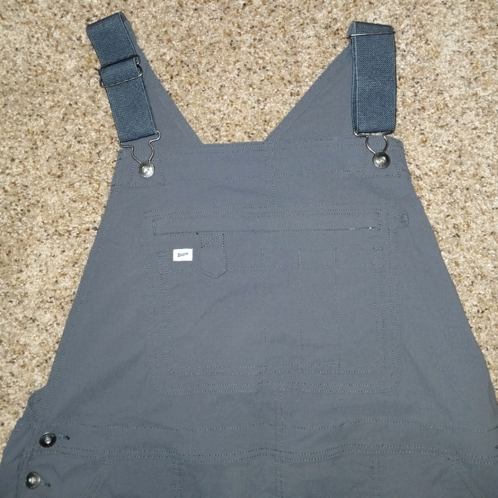 Duluth Trading Co Heirloom Gardening Bib Overalls Women's XL X 29 Gray EUC